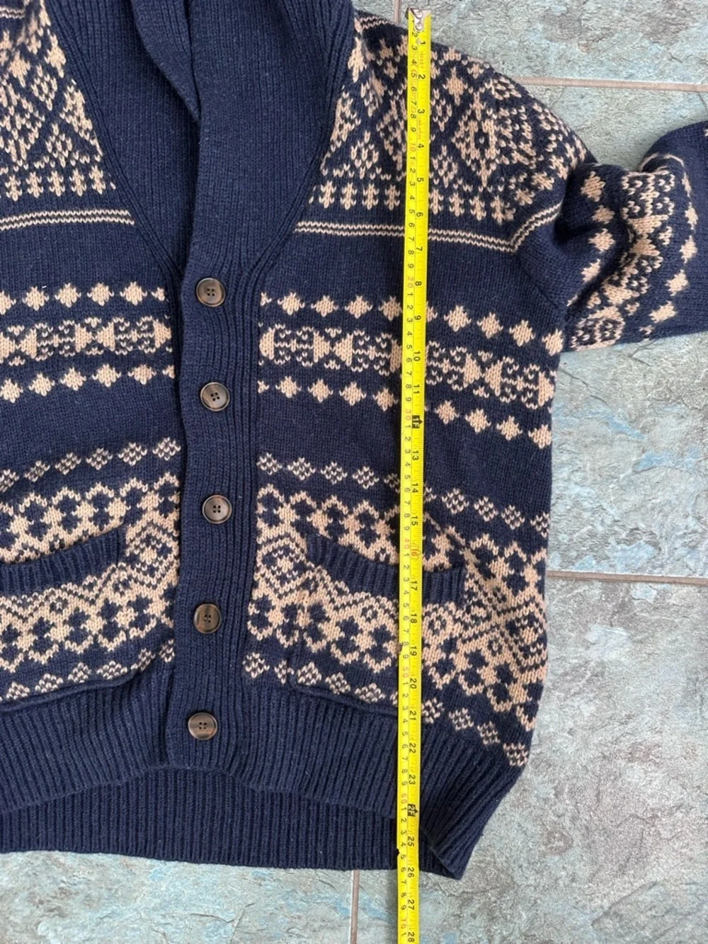 J. Crew Mens Shawl Collar Lambs Wool Blend Button Cardigan Sweater Size L Fisher